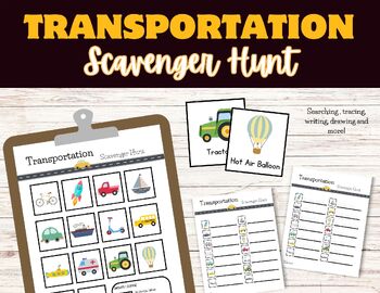 Preview of Write the Room - Transportation Scavenger Hunt