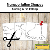 Transportation Shapes - Cutting & Pin Poke - Scissor Practice