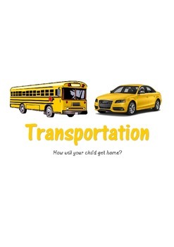 Preview of Transportation Sign- Elementary School