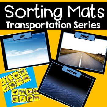 Preview of Transportation Sorting Mats Independent Work Station With Real Images of Vehicle