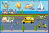 Transportation Sorting Preschool and toddlers cover page A