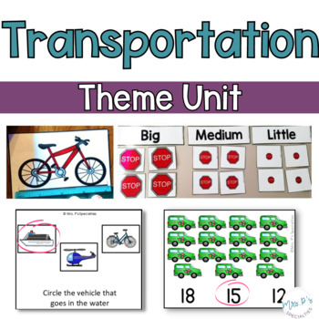 Preview of Transportation Special Ed Theme Unit - Differentiated & Visually Supported