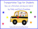 Transportation Tags for Students {bus, car, afterschool, a