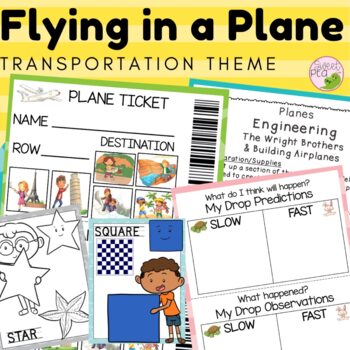 Preview of Transportation Theme: Aircraft/Plane Unit -All Centers- Preschool Kindergarten