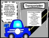 Transportation Theme Math Literacy STEM activities ----- g