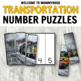 Transportation Theme Number Puzzles for Math Centers - Cou