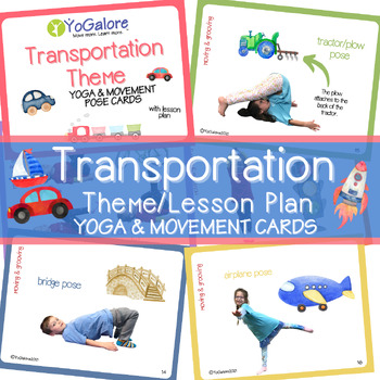 Preview of Transportation Theme Yoga & Movement Pose Cards