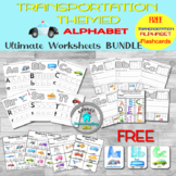 Transportation Themed Alphabet Ultimate Worksheets Bundle