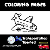 Transportation Themed Coloring Skills Pages