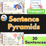 Transportation Themed Fluency Practice | Sentence Pyramids