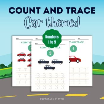 Preview of Transportation Trace and Count 1-9 Numbers