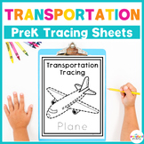 Transportation Tracing Worksheets For Preschool, PreK and 