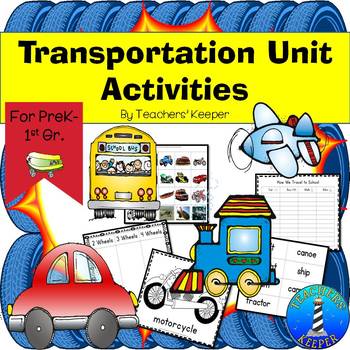 Preview of Transportation Unit Images and Worksheets (Preschool-1st Grade)