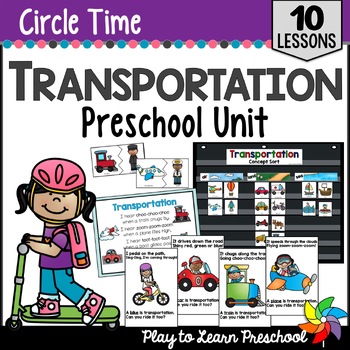 Preview of Transportation Activities & Lesson Plans Unit for Preschool Pre-K