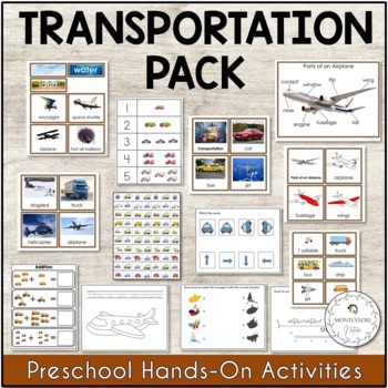 Preview of Transportation Unit Montessori Printable Activities