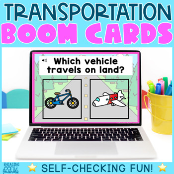Preview of Transportation/Vehicles Boom Cards™