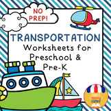 Transportation & Vehicles – Multi-subject Worksheets for P