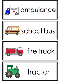 Transportation Words by Ms Makinson | Teachers Pay Teachers