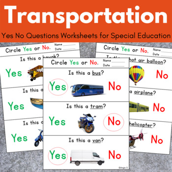 transportation worksheets yes no questions for special education by angie s