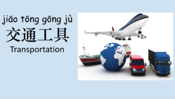 Preview of Chinese Transportation activity 1- flashcard