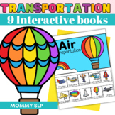 Transportation interactive books for speech therapy