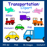 Transportation clipart, car, truck, plane, train 96 Images