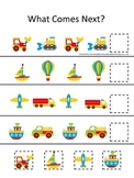 Transportation themed early learning activity for children