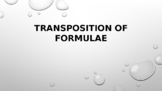 Transposition of Formulae