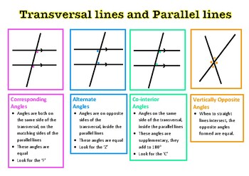 Lines & Angles Math POSTER 