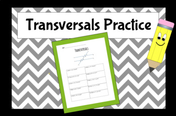 Preview of Transversals Practice