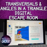 Transversals and Angles in a Triangle Digital Activity
