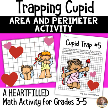 Preview of FLASH FREEBIE Area & Perimeter Valentine's Day Math Activity for Grades 3, 4 & 5