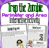 Trap the Zombie Perimeter and Area Activity and Interactiv