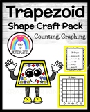 Trapezoid Shape Craft and Counting, Graphing Math Activity