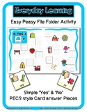 Trapezoid - Shape - Yes / No File Folder with PECS Icon Ca