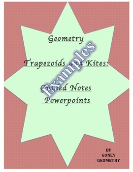 Preview of Trapezoids and Kites Guided Notes, Powerpoint, and Homework