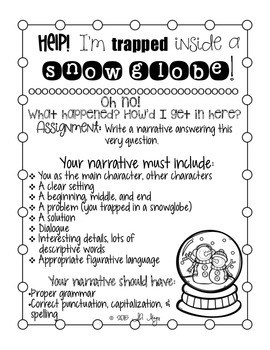 Trapped Inside a Snow Globe {Narrative Writing} by Classroom Caffeine
