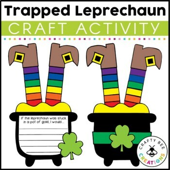 Preview of Trapped Leprechaun Craft How to Catch a Leprechaun Writing March Bulletin Board