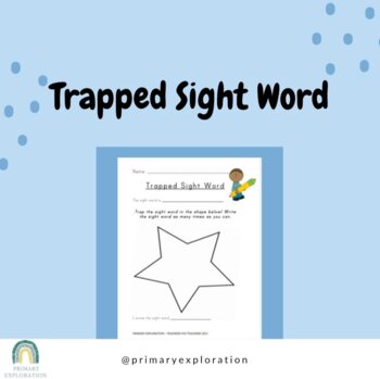 Preview of Trapped Sight Words - Literacy Center Template - Kindergarten, Grade 1, 2, 3