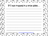 Trapped in a Snow Globe writing template