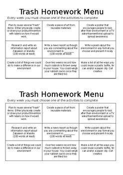 homework trash can