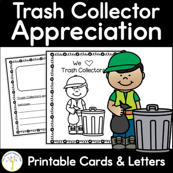 Preview of Trash Collector Appreciation Thank You Cards Letters and MORE