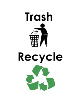 Preview of Trash and Recycle Sign
