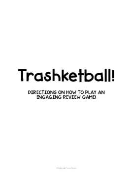 Preview of Trashketball Directions | Trashketball Game | Trashketball Directions ONLY! |