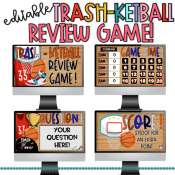 Preview of TRASH-ketball Review Game Template-PowerPoint & Google Slides