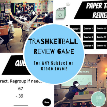 Preview of Trashketball - GOOGLE SLIDES - Editable Review Game - ANY Subject/Grade Level
