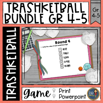Preview of Trashketball Math Games Bundle 4th & 5th Grades