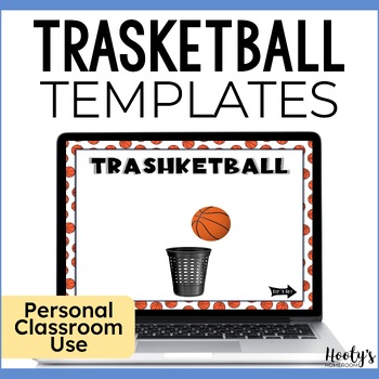 Preview of Trashketball Template - Editable Review Games for Any Skill