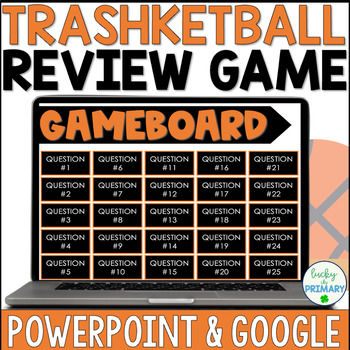 Preview of Trashketball Review Game Template | Trashcan Basketball Editable Test Prep