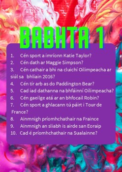 Preview of Trath na gceist - Quiz as Gaeilge/Irish